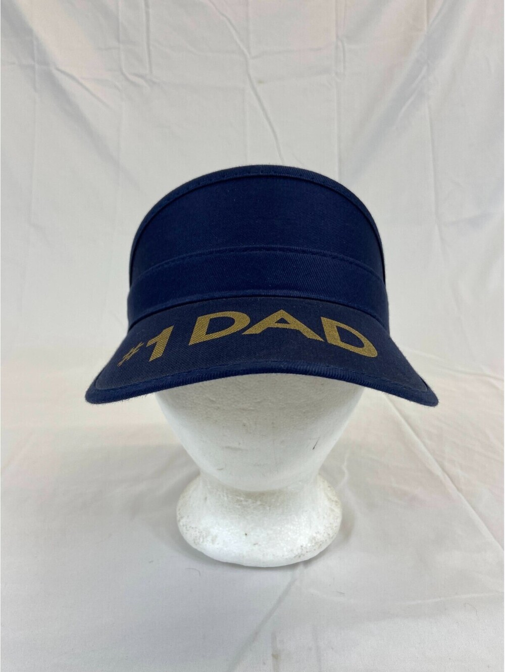 #1 Dad Visor Hat Strech Cap Navy and Gold American Greetings Corp Complementary